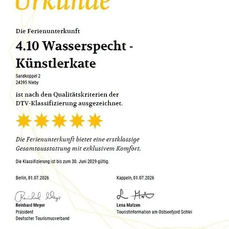 Reetdorf Geltinger Birk Kuenstlerkate Wasserspecht Dom wakacyjny Nieby (Nieby, Schleswig-Flensburg)